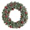 4ft. Oversized Pre-Lit Frosted Holiday Christmas Wreath with Ornaments